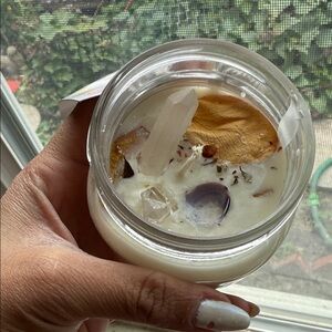 Crystal Infused White Candle